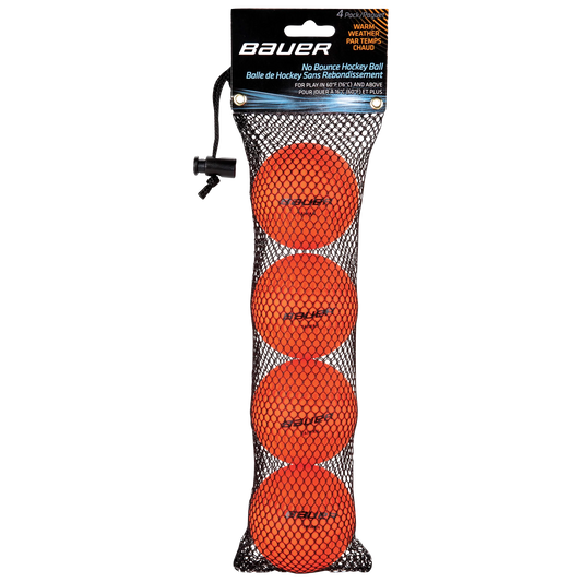 BAUER HOCKEY BALL-WARM ORANGE-4PK