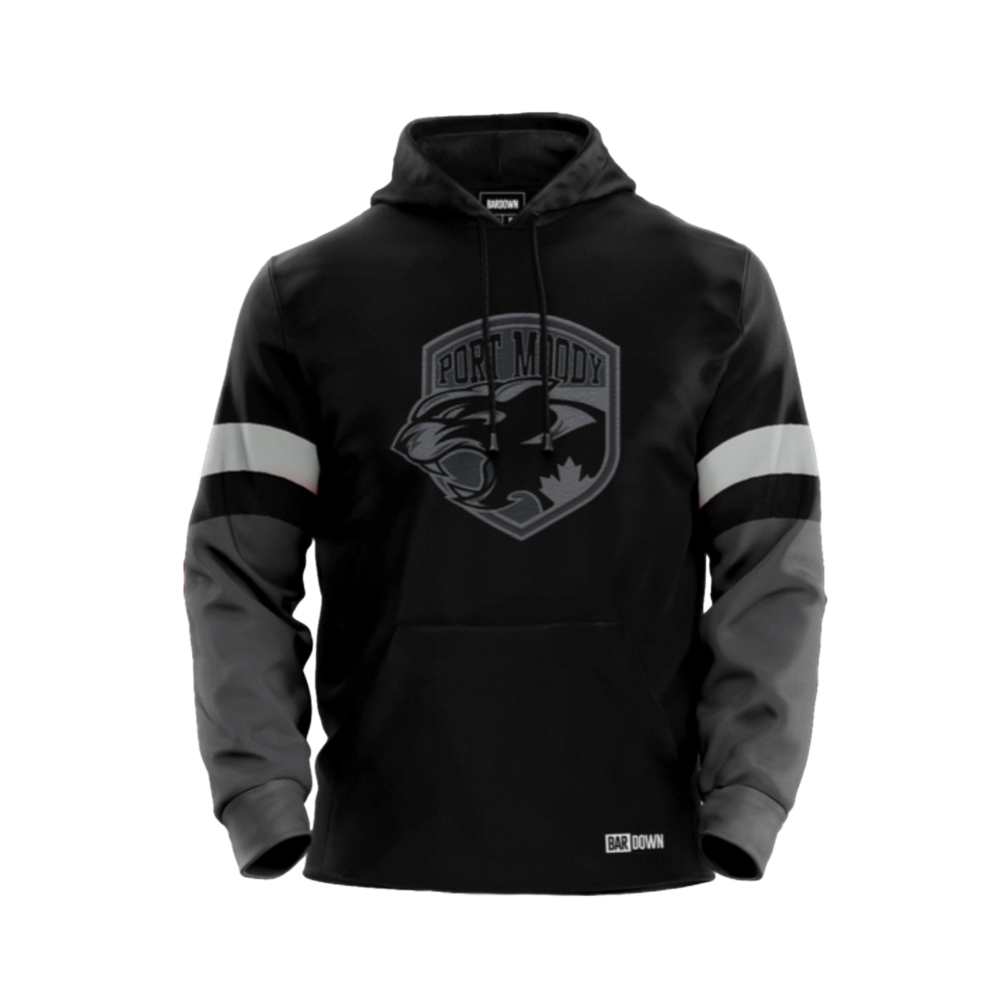 Port Moody Panthers Hoodie - Striper (Stealth)